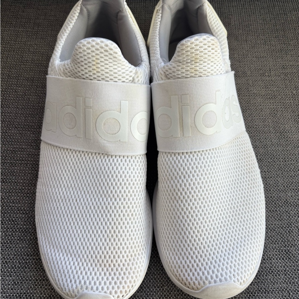 Adidas Men's 'Lite Racer Adapt' Running Sneakers White US 10 Slip-On NO LACES